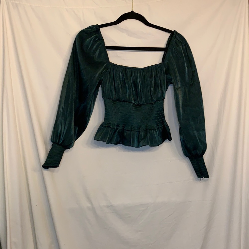 Gorgeous Emerald Green off the shoulder top